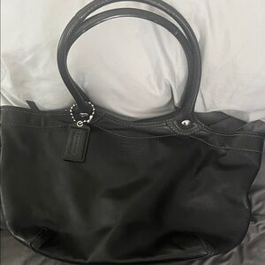 Coach Black Leather Tote